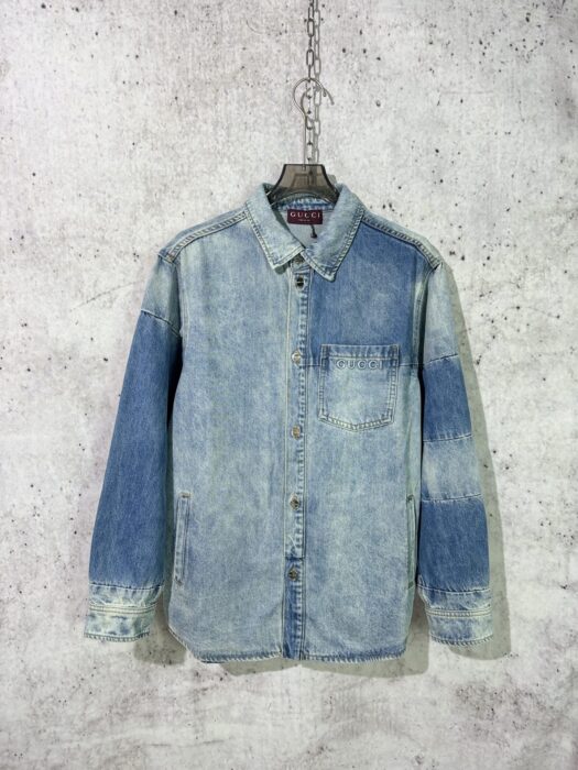 구찌 워싱 배색 이음 데님 셔츠 자켓 레플리카 미러급 SA급 S급 고퀄리티 하이엔드 최상급 의류 [남성] 3