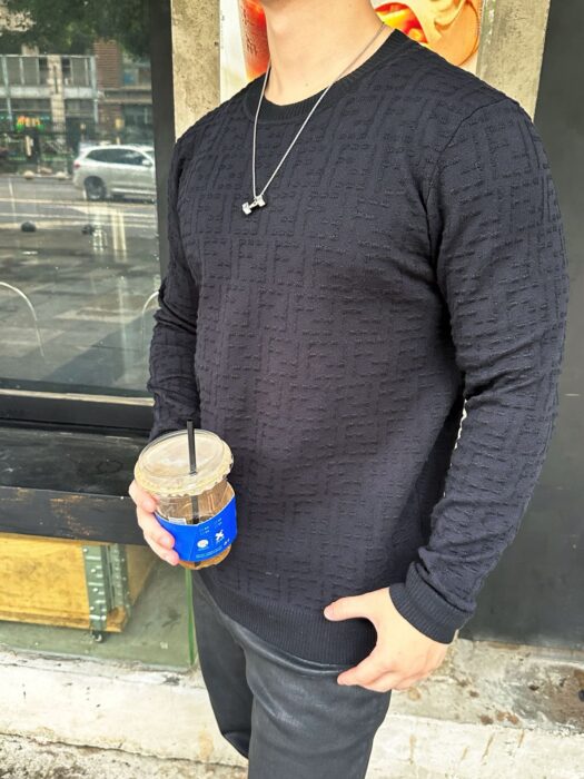 펜디 올 오버 FF로고 입체 자카드 니트 블랙 레플리카 미러급 SA급 S급 고퀄리티 하이엔드 최상급 의류 [남성]