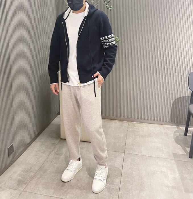 톰브라운 코튼 헥터 자카드 후드 집업 (네이비,그레이) 레플리카 미러급 SA급 S급 고퀄리티 하이엔드 최상급 의류 [남성여성공용] 14