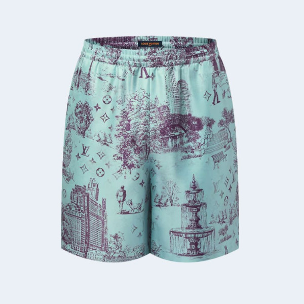 루이비통 모노그램 시티워크 프린티드 실크 쇼츠 레플리카 미러급 SA급 S급 고퀄리티 하이엔드 최상급 의류 [남성여성공용]