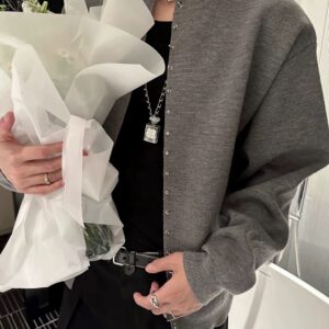 로에베 리벳 단추 단색 가디건 그레이 레플리카 미러급 SA급 S급 고퀄리티 하이엔드 최상급 의류 [남성]