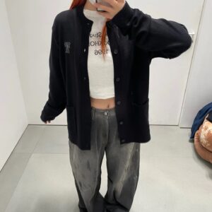 아크네스튜디오 나비매듭 자수 가디건 블랙 레플리카 미러급 SA급 S급 고퀄리티 하이엔드 최상급 의류 [남성여성공용]