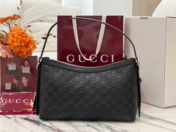 구찌 GG 엠블럼 미디엄 숄더백 블랙 레더 847449 레플리카 미러급 SA급 S급 고퀄리티 최상급 하이엔드 가방 [여성] 2