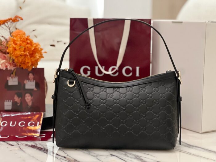 구찌 GG 엠블럼 미디엄 숄더백 블랙 레더 847449 레플리카 미러급 SA급 S급 고퀄리티 최상급 하이엔드 가방 [여성]