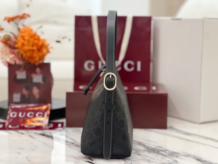 구찌 GG 엠블럼 미디엄 숄더백 블랙 레더 847449 레플리카 미러급 SA급 S급 고퀄리티 최상급 하이엔드 가방 [여성] 5