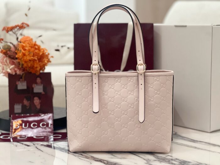 구찌 GG 엠블럼 미디엄 토트백 연핑크 847456 레플리카 미러급 SA급 S급 고퀄리티 최상급 하이엔드 가방 [여성] 2