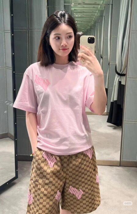 구찌 핑크 반팔 티셔츠 레플리카 미러급 SA급 S급 고퀄리티 하이엔드 최상급 의류 [남성여성공용] 15