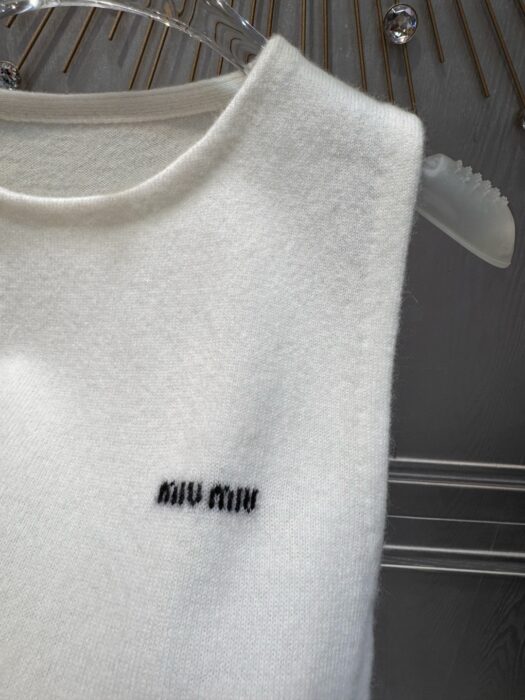 미우미우 캐시미어와 실크 크루넥 니트 탑(2color) 레플리카 미러급 SA급 S급 고퀄리티 하이엔드 최상급 의류 [여성] 7