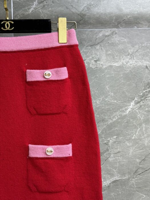 샤넬 콘트라스트 니트 스커트 레플리카 미러급 SA급 S급 고퀄리티 하이엔드 최상급 의류 [여성] 4