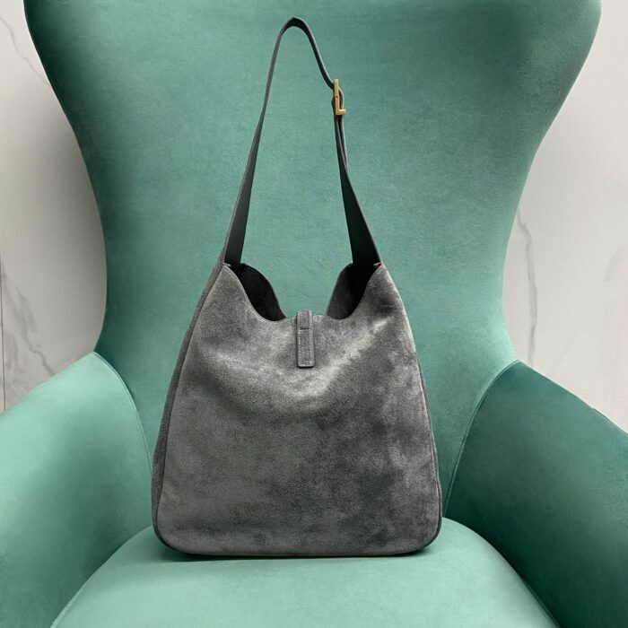 생로랑 스웨이드 소재의 LE 5 A 7 소프트 라지백 753837 그레이 레플리카 미러급 SA급 S급 고퀄리티 최상급 하이엔드 숄더백 가방 [여성] 2