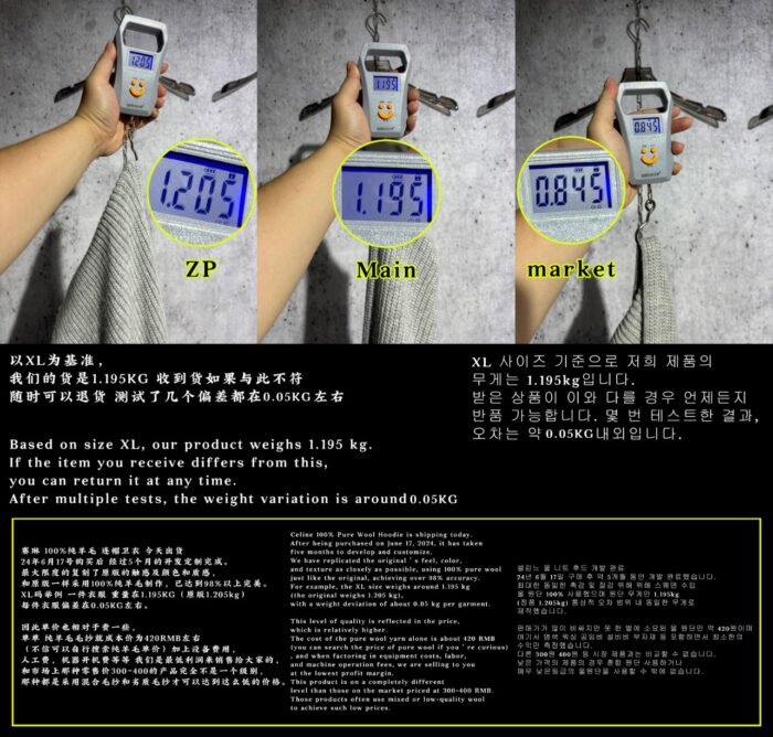 셀린느 모노그램 니트 후드티 그레이 레플리카 미러급 SA급 S급 고퀄리티 하이엔드 최상급 의류 [남성여성공용] 30