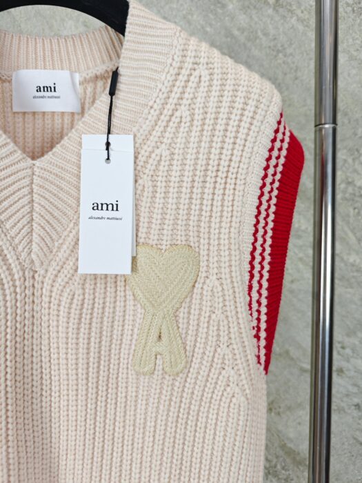 아미 점보 로고 배색 자카드 민소매 핑크 레플리카 미러급 SA급 S급 고퀄리티 하이엔드 최상급 의류 [남성여성공용] 6