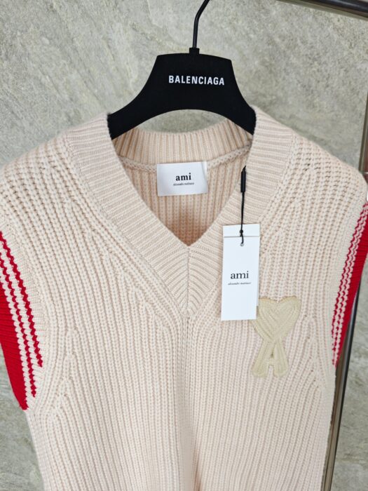 아미 점보 로고 배색 자카드 민소매 핑크 레플리카 미러급 SA급 S급 고퀄리티 하이엔드 최상급 의류 [남성여성공용] 5