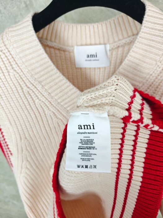 아미 점보 로고 배색 자카드 민소매 핑크 레플리카 미러급 SA급 S급 고퀄리티 하이엔드 최상급 의류 [남성여성공용] 8