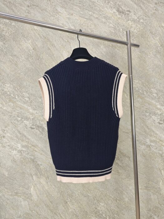 아미 점보 로고 배색 자카드 민소매 네이비 레플리카 미러급 SA급 S급 고퀄리티 하이엔드 최상급 의류 [남성여성공용] 3