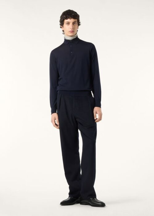 로로피아나 양털 긴팔 카라티 긴팔티 폴로티 네이비 레플리카 미러급 SA급 S급 고퀄리티 하이엔드 최상급 의류 [남성]