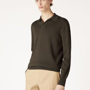 로로피아나 베이직 단색 양털 긴팔 카라티 긴팔티 폴로티 올리브 레플리카 미러급 SA급 S급 고퀄리티 하이엔드 최상급 의류 [남성]