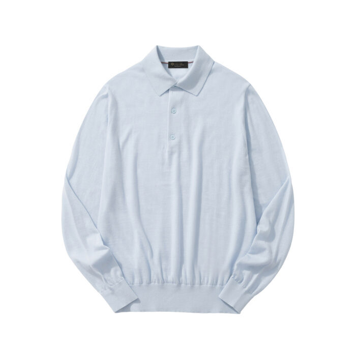 로로피아나 양털 긴팔 카라티 긴팔티 폴로티 스카이 블루 레플리카 미러급 SA급 S급 고퀄리티 하이엔드 최상급 의류 [남성] 3