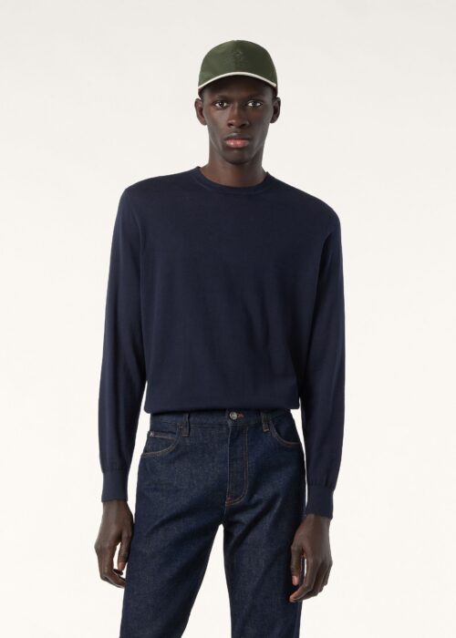 로로피아나 순색 라운드넥 니트 네이비 레플리카 미러급 SA급 S급 고퀄리티 하이엔드 최상급 의류 [남성]