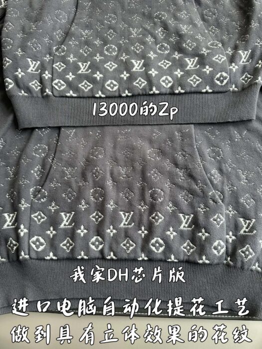 루이비통 코튼 그라데이션 후드티 남회색 1AFAQ3 레플리카 미러급 SA급 S급 고퀄리티 하이엔드 최상급 의류 [남성여성공용] 6