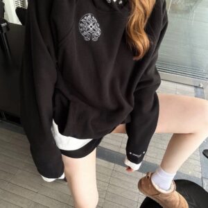 크롬하츠 프린트 반지퍼 포켓 맨투맨 블랙 레플리카 미러급 SA급 S급 고퀄리티 하이엔드 최상급 의류 [남성여성공용]