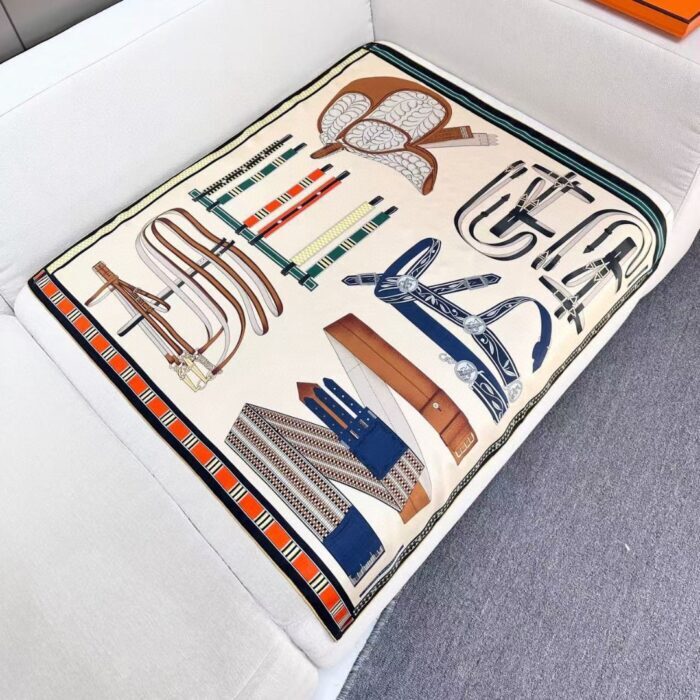 에르메스 24 스퀘어 스카프 베이지 레플리카 미러급 SA급 S급 고퀄리티 최상급 하이엔드 머플러 목도리 [여성] 3