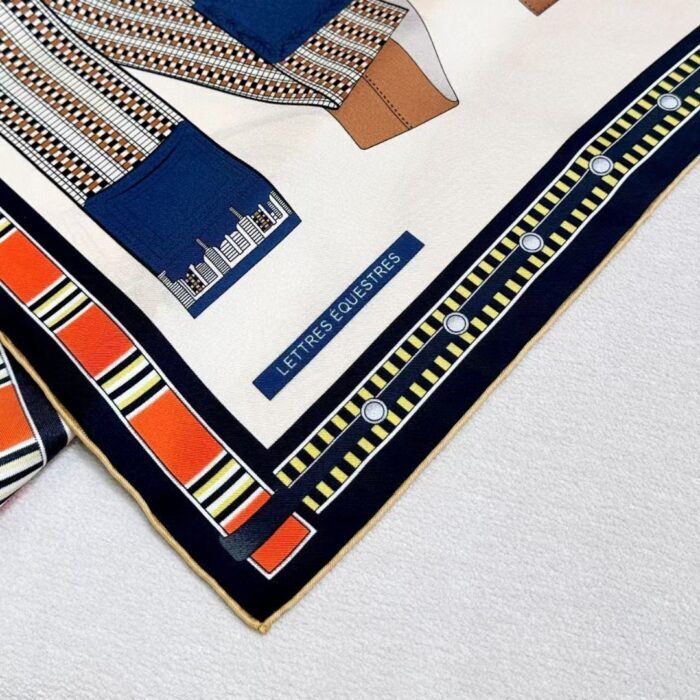 에르메스 24 스퀘어 스카프 베이지 레플리카 미러급 SA급 S급 고퀄리티 최상급 하이엔드 머플러 목도리 [여성] 6