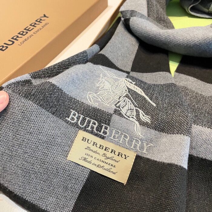버버리 승마 배색 체크 스카프 그레이 블랙 캐시미어 레플리카 미러급 SA급 S급 고퀄리티 최상급 하이엔드 머플러 목도리 [남성여성공용] 6
