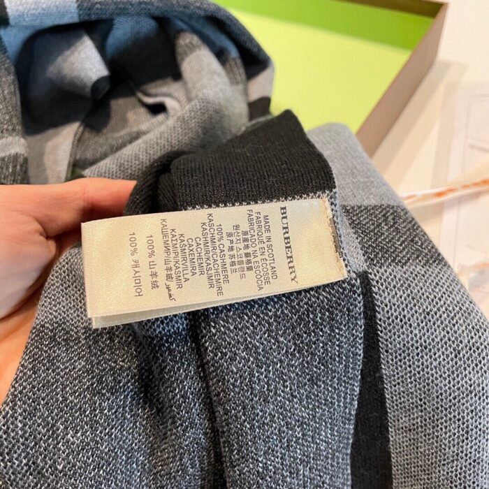 버버리 승마 배색 체크 스카프 그레이 블랙 캐시미어 레플리카 미러급 SA급 S급 고퀄리티 최상급 하이엔드 머플러 목도리 [남성여성공용] 7