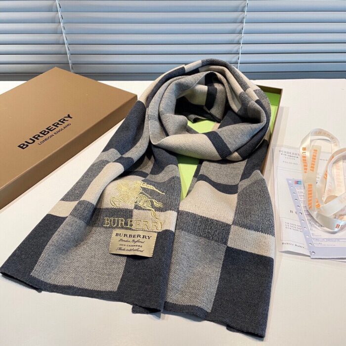 버버리 승마 배색 체크 스카프 그레이 베이지 캐시미어 레플리카 미러급 SA급 S급 고퀄리티 최상급 하이엔드 머플러 목도리 [남성여성공용]