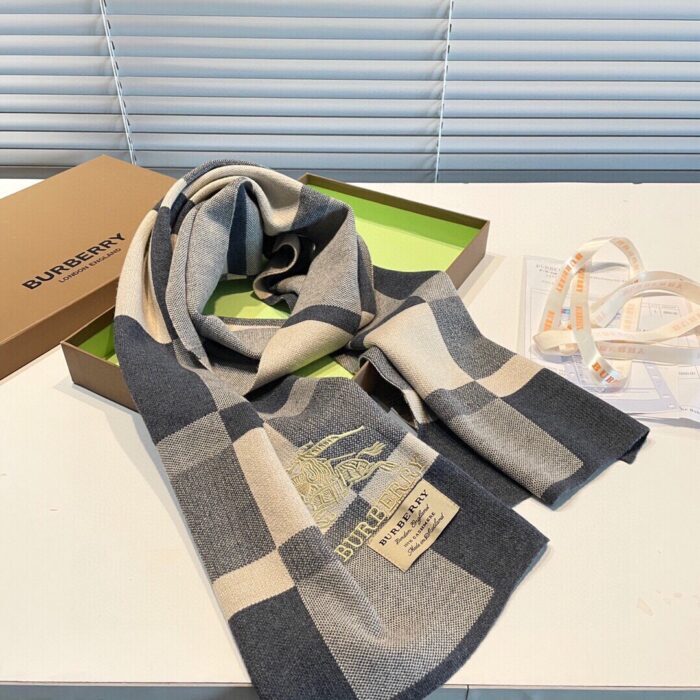 버버리 승마 배색 체크 스카프 그레이 베이지 캐시미어 레플리카 미러급 SA급 S급 고퀄리티 최상급 하이엔드 머플러 목도리 [남성여성공용] 2