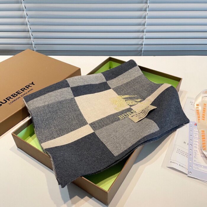 버버리 승마 배색 체크 스카프 그레이 베이지 캐시미어 레플리카 미러급 SA급 S급 고퀄리티 최상급 하이엔드 머플러 목도리 [남성여성공용] 3