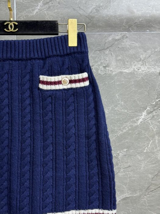 샤넬 네이비 블루 스커트 레플리카 미러급 SA급 S급 고퀄리티 하이엔드 최상급 의류 [여성] 5