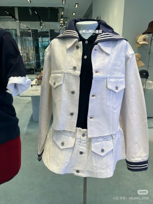 미우미우 업사이클드 데님 자켓&스커트 레플리카 미러급 SA급 S급 고퀄리티 하이엔드 최상급 의류 [여성] 30