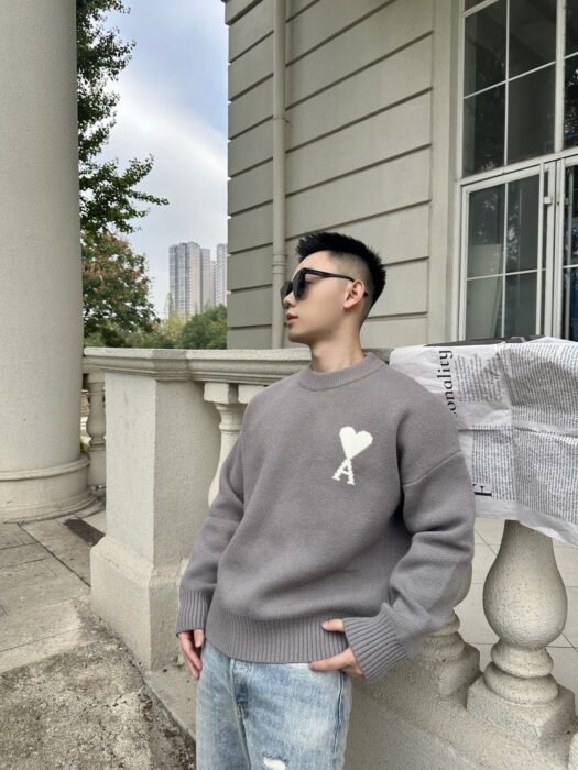 아미 베이직 흰색 하트A 자카드 니트 그레이 레플리카 미러급 SA급 S급 고퀄리티 하이엔드 최상급 의류 [남성여성공용]