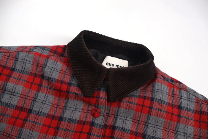 미우미우 체크 코튼 자켓 와인 레플리카 미러급 SA급 S급 고퀄리티 하이엔드 최상급 의류 [남성여성공용] 5