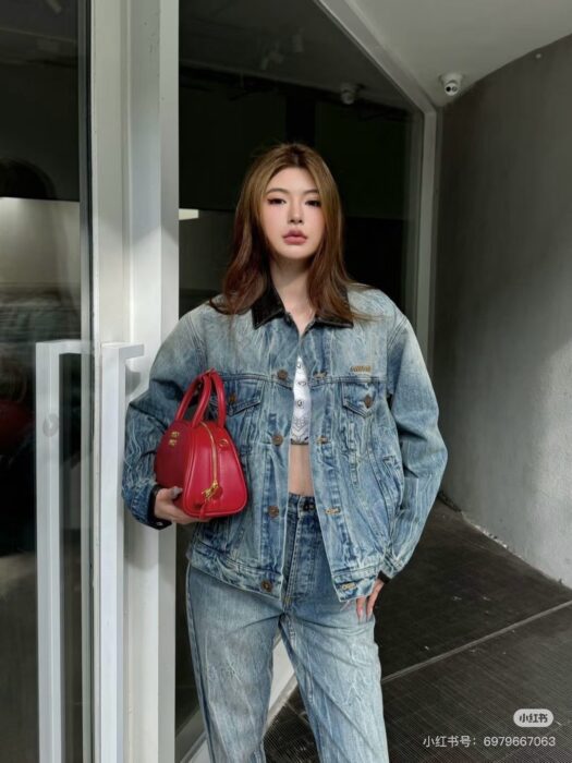 미우미우 데님 블루종 자켓, 팬츠 레플리카 미러급 SA급 S급 고퀄리티 하이엔드 최상급 의류 [여성] 14