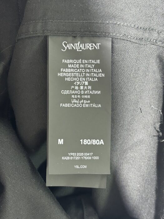 생로랑 포켓 로고 자수 단색 긴팔 셔츠 블랙 레플리카 미러급 SA급 S급 고퀄리티 하이엔드 최상급 의류 [남성여성공용] 14