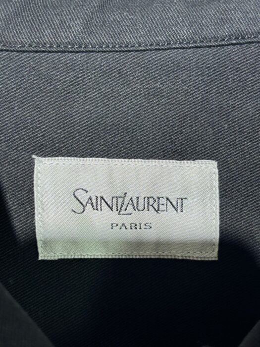 생로랑 포켓 로고 자수 단색 긴팔 셔츠 블랙 레플리카 미러급 SA급 S급 고퀄리티 하이엔드 최상급 의류 [남성여성공용] 13