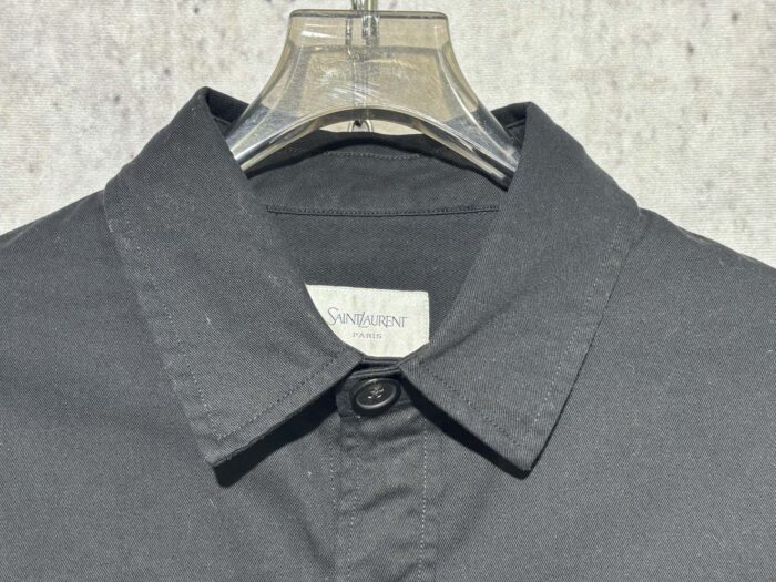 생로랑 포켓 로고 자수 단색 긴팔 셔츠 블랙 레플리카 미러급 SA급 S급 고퀄리티 하이엔드 최상급 의류 [남성여성공용] 9