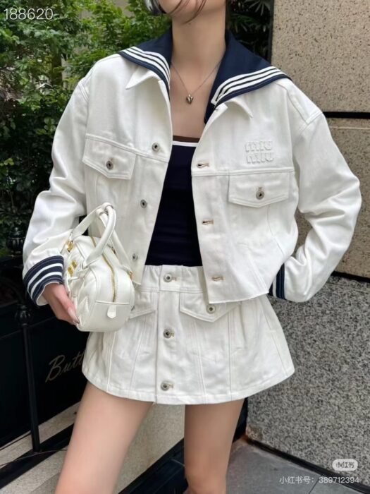 미우미우 업사이클드 데님 자켓&스커트 레플리카 미러급 SA급 S급 고퀄리티 하이엔드 최상급 의류 [여성] 20