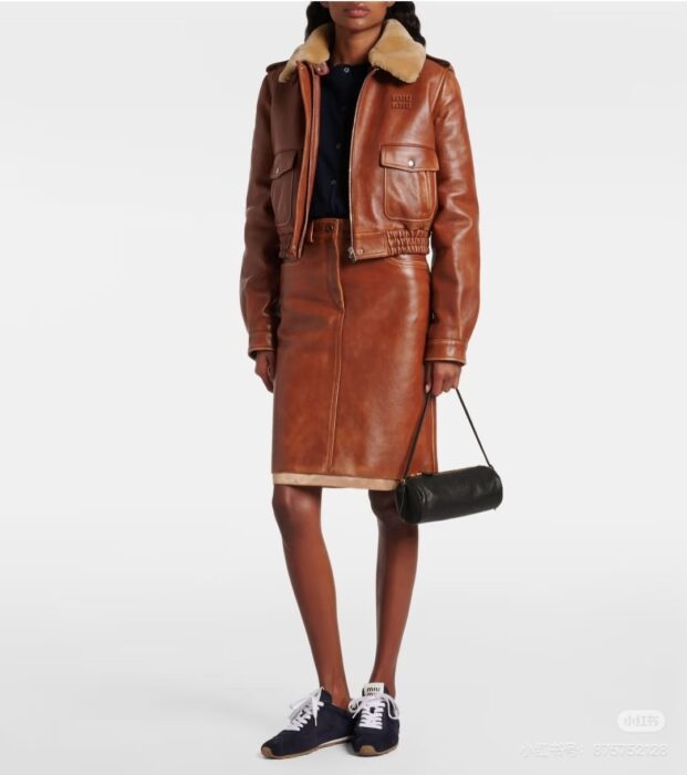 미우미우 나파 가죽 자켓, 스커트 레플리카 미러급 SA급 S급 고퀄리티 하이엔드 최상급 의류 [여성] 26