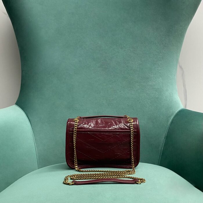 생로랑 빈티지 가죽 소재 NIKI BABY 633160 와인 금장 레플리카 미러급 SA급 S급 고퀄리티 최상급 하이엔드 크로스백 가방 [여성] 2