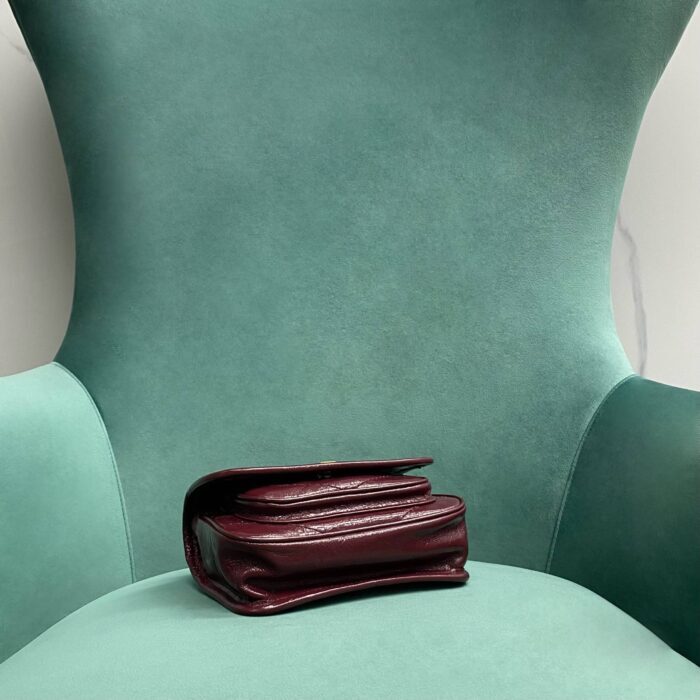 생로랑 빈티지 가죽 소재 NIKI BABY 633160 와인 금장 레플리카 미러급 SA급 S급 고퀄리티 최상급 하이엔드 크로스백 가방 [여성] 5