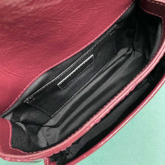 생로랑 빈티지 가죽 소재 NIKI BABY 633160 와인 금장 레플리카 미러급 SA급 S급 고퀄리티 최상급 하이엔드 크로스백 가방 [여성] 3