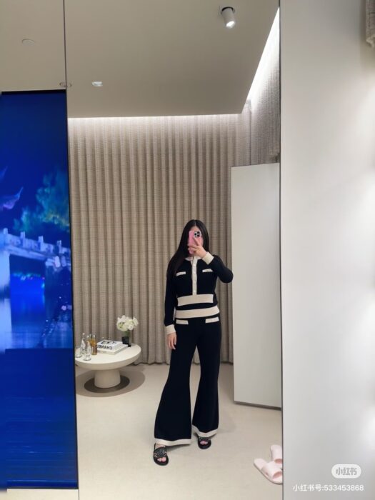 샤넬 콘트라스트 니트 팬츠 레플리카 미러급 SA급 S급 고퀄리티 하이엔드 최상급 의류 [여성] 4