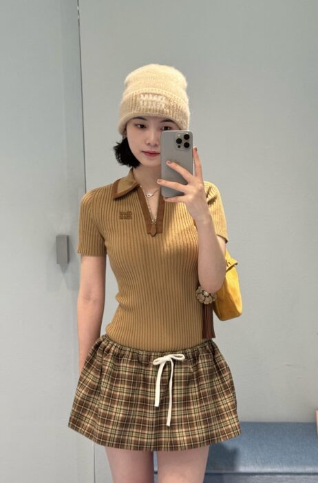 미우미우 체크 미니 스커트 레플리카 미러급 SA급 S급 고퀄리티 하이엔드 최상급 의류 [여성] 5