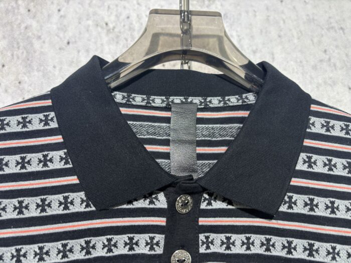 크롬하츠 로고 스트라이프 카라티 긴팔티 폴로티 레플리카 미러급 SA급 S급 고퀄리티 하이엔드 최상급 의류 [남성여성공용] 11