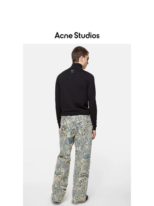 아크네스튜디오 ACNE Studios 뒷면 나비매듭 자수 지퍼 가디건 블랙 레플리카 미러급 SA급 S급 고퀄리티 하이엔드 최상급 의류 [남성] 2