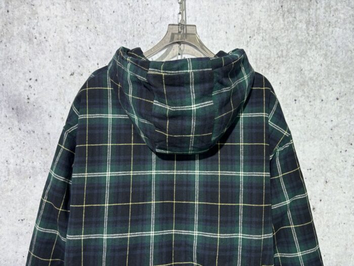 미우미우 코튼 체크 후드 자켓 그린 레플리카 미러급 SA급 S급 고퀄리티 하이엔드 최상급 의류 [남성여성공용] 6